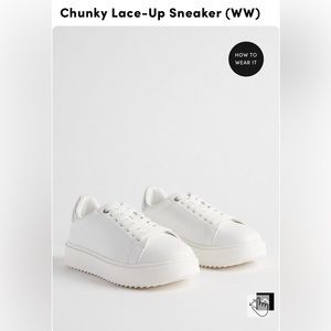 NWT Torrid Women’s Chunky White Sneaker Size 10WW